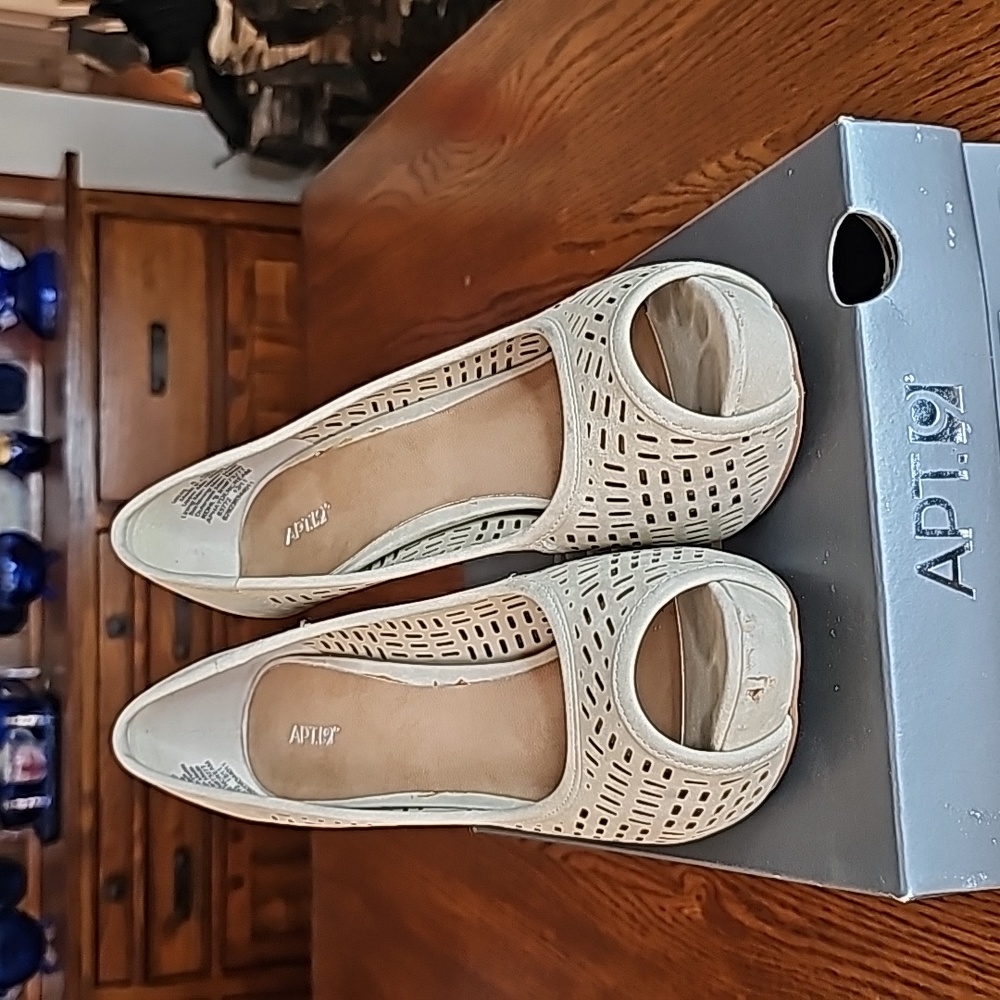 Apt 9 Open Toe Perforated Platform Pumps - image 8